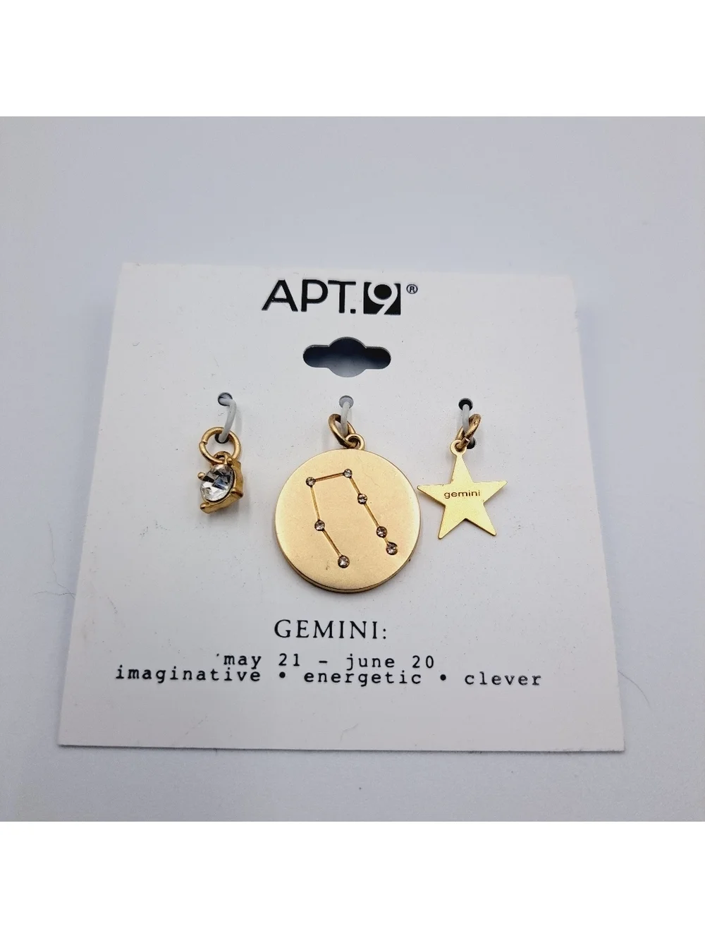 Gemini Zodiac Pendant Charm Set